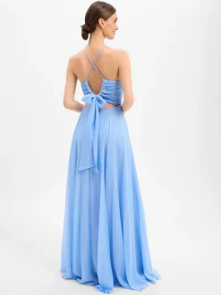 Marie Lund Damen Abendkleid in hellblau - Länge: lang