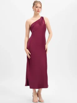 Marie Lund Damen Abendkleid in himbeer - Länge: midi