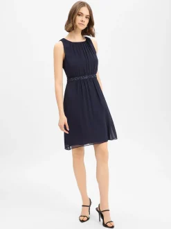 Marie Lund Damen Abendkleid in marine - Länge: knielang