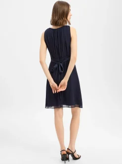 Marie Lund Damen Abendkleid in marine - Länge: knielang