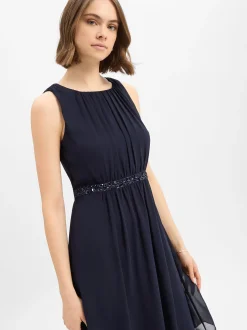 Marie Lund Damen Abendkleid in marine - Länge: knielang