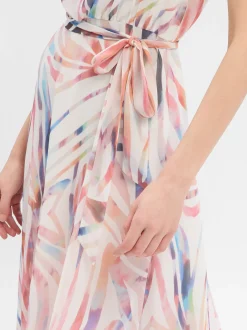 Marie Lund Damen Abendkleid in mehrfarbig weiß