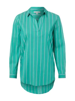 Marie Lund Damen Bluse in grün rosa - Ärmel: langarm