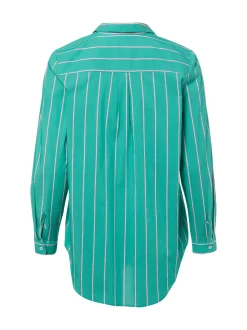 Marie Lund Damen Bluse in grün rosa - Ärmel: langarm