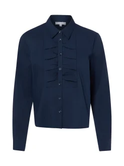 Marie Lund Damen Bluse in marine - Ärmel: langarm