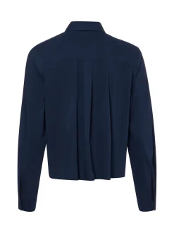 Marie Lund Damen Bluse in marine - Ärmel: langarm