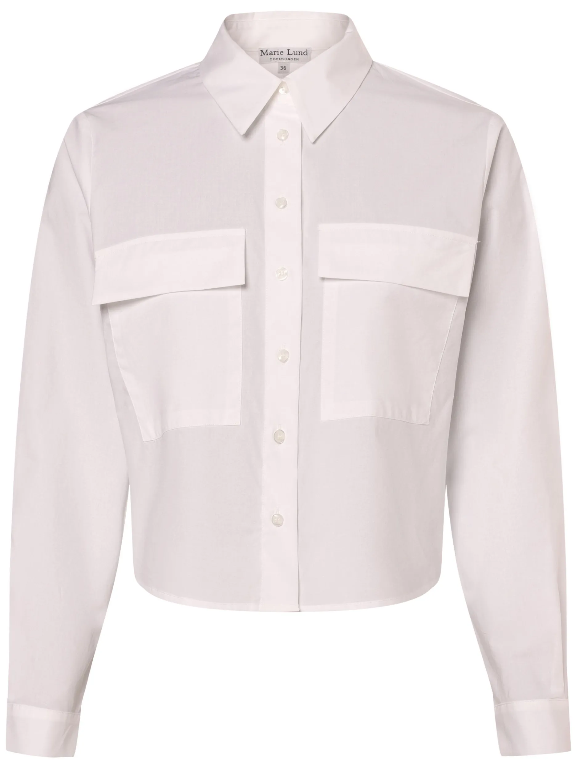 Marie Lund Damen Bluse in weiß - Ärmel: langarm