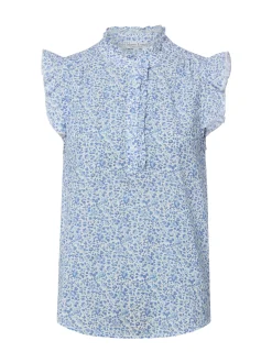 Marie Lund Damen Blusenshirt in weiß blau
