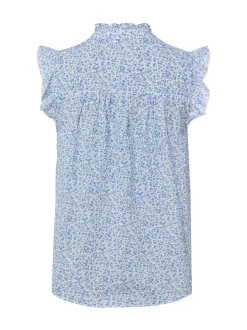 Marie Lund Damen Blusenshirt in weiß blau