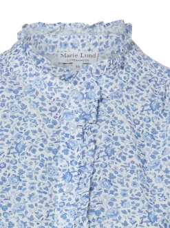 Marie Lund Damen Blusenshirt in weiß blau