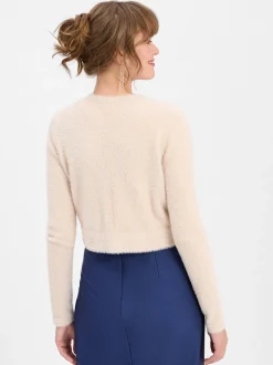 Marie Lund Damen Bolero in beige - Ausschnitt: Rundhals