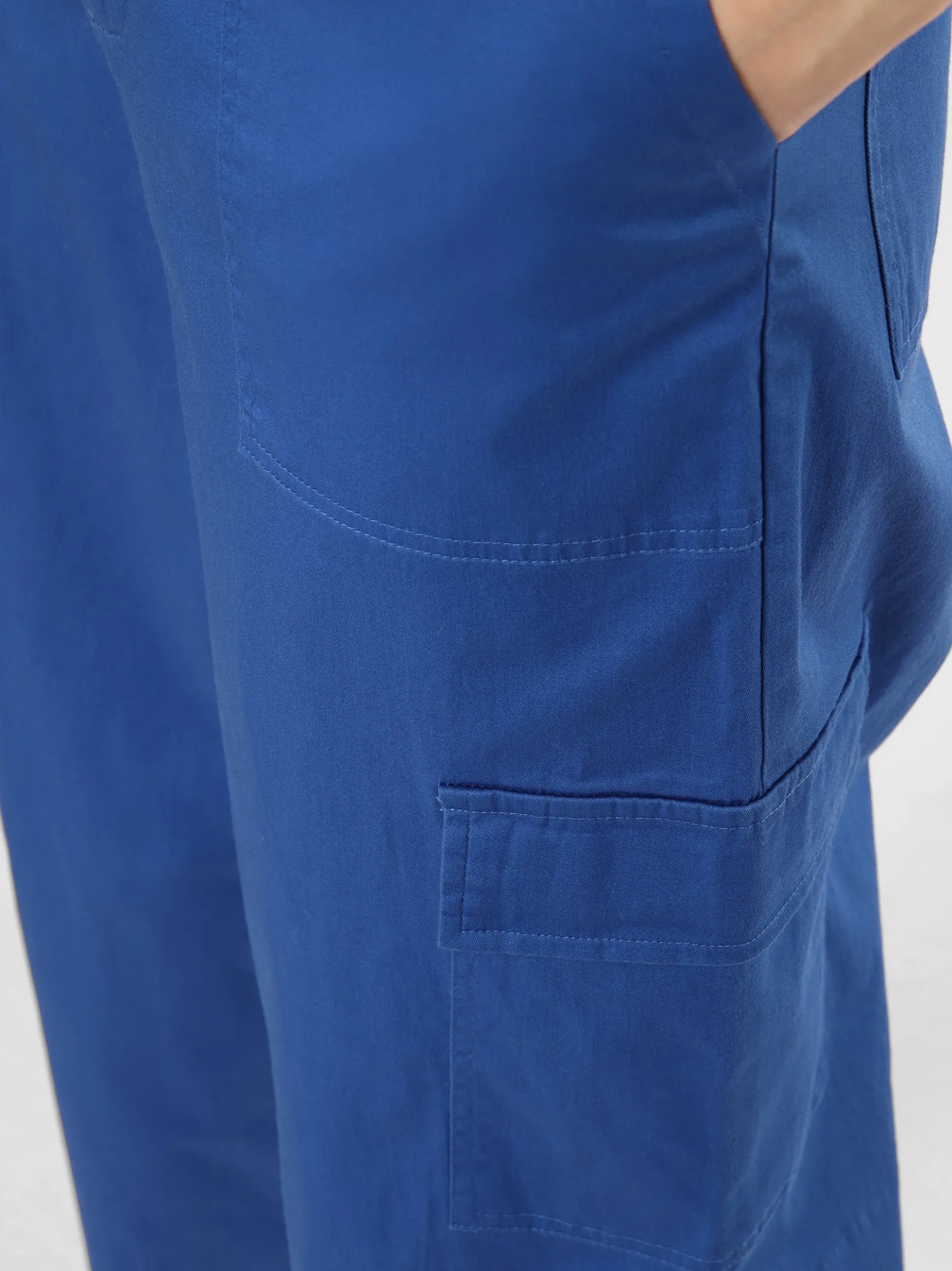 Marie Lund Damen Hose in blau - Länge: verkürzt