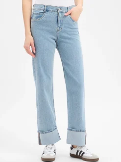 Marie Lund Damen Jeans in bleached - Länge: verkürzt