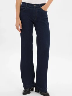 Marie Lund Damen Jeans in dark stone - Länge: lang