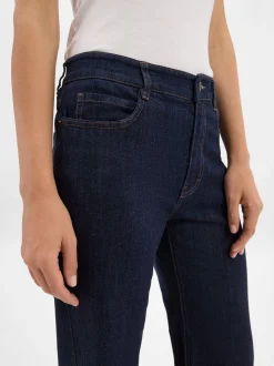 Marie Lund Damen Jeans in dark stone - Länge: lang