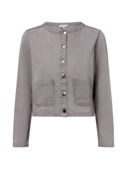 Marie Lund Damen Jeansjacke in grau - Ärmel: langarm