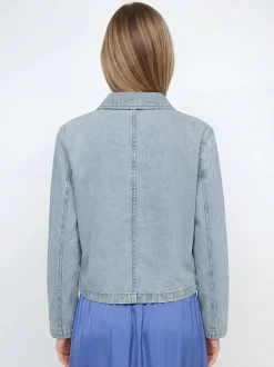 Marie Lund Damen Jeansjacke in light stone