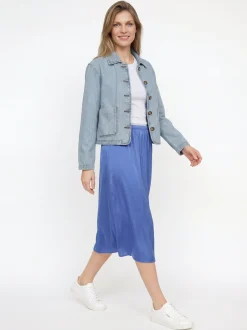 Marie Lund Damen Jeansjacke in light stone