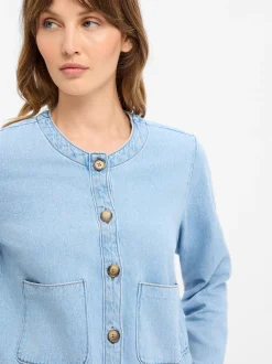 Marie Lund Damen Jeansjacke - Sofia in light stone
