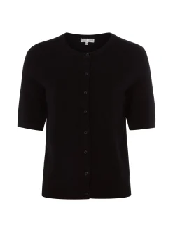Marie Lund Damen Kurzarm-Strickjacke in schwarz