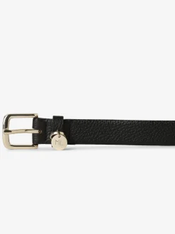 Marie Lund Damen Ledergürtel in schwarz gold