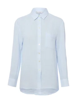 Marie Lund Damen Leinenbluse in hellblau