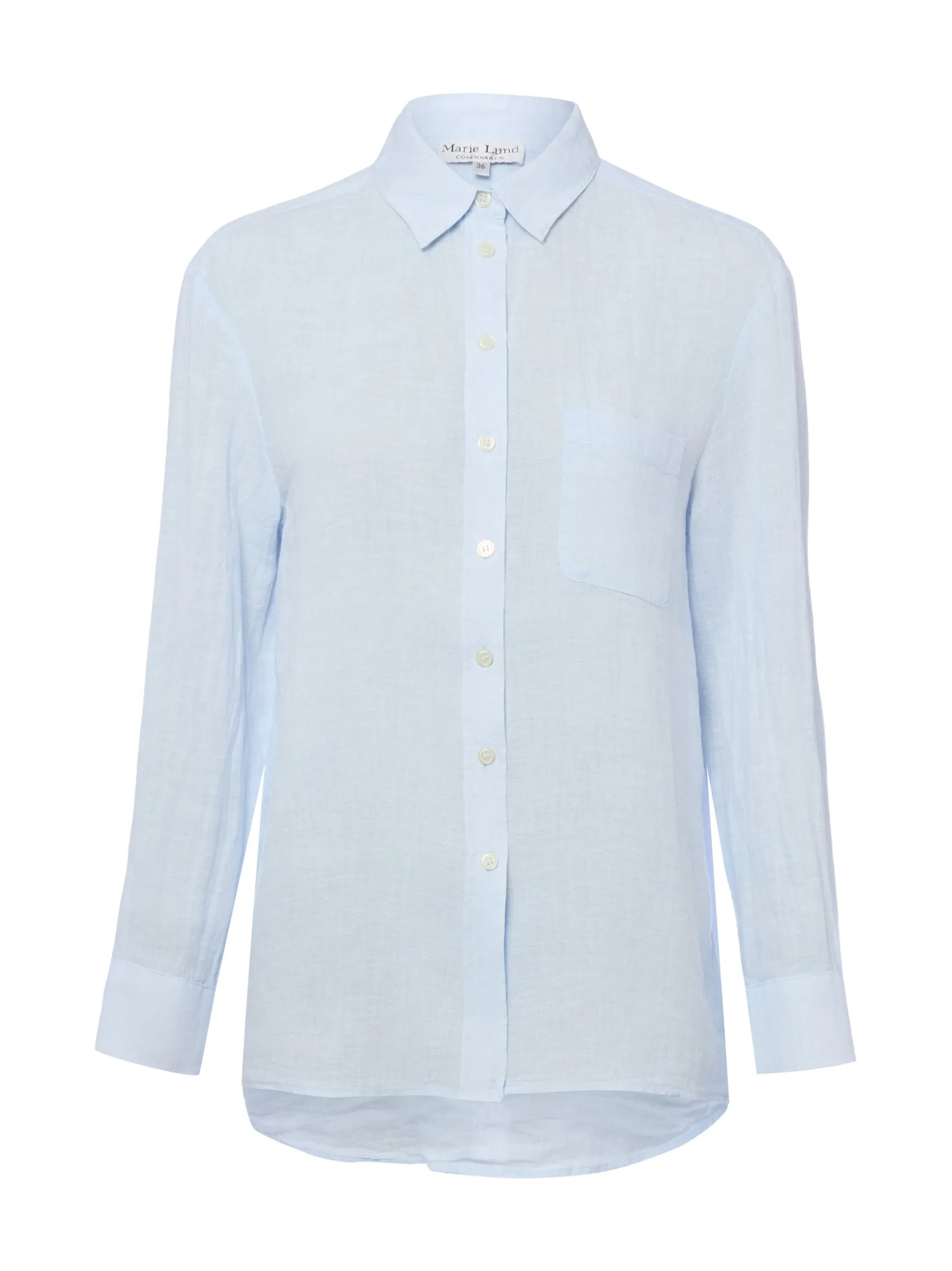 Marie Lund Damen Leinenbluse in hellblau
