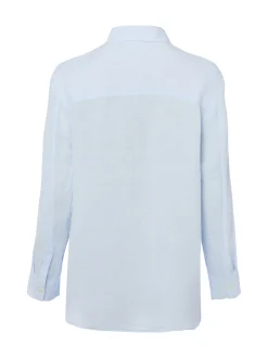 Marie Lund Damen Leinenbluse in hellblau