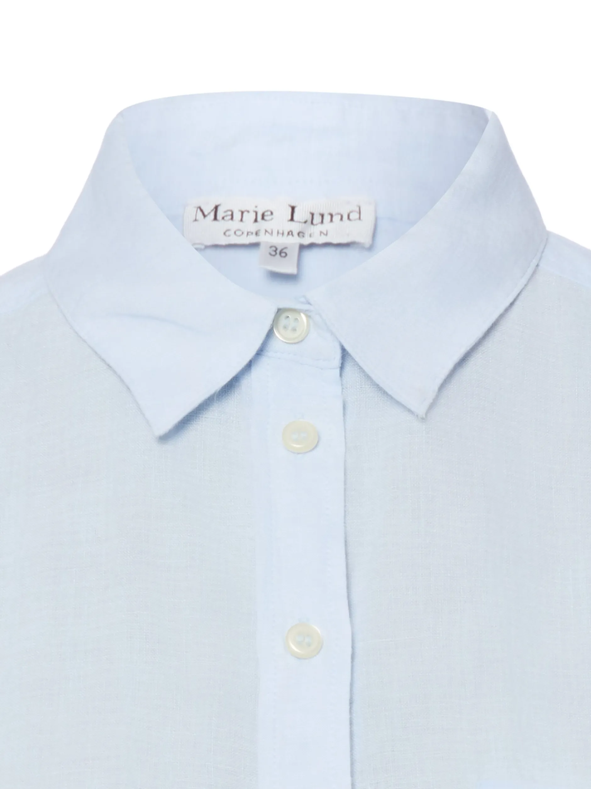 Marie Lund Damen Leinenbluse in hellblau