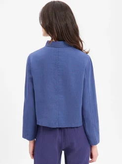 Marie Lund Damen Leinenjacke in blau