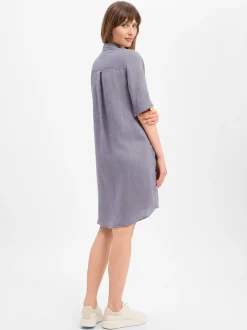 Marie Lund Damen Leinenkleid - Lisa in grau