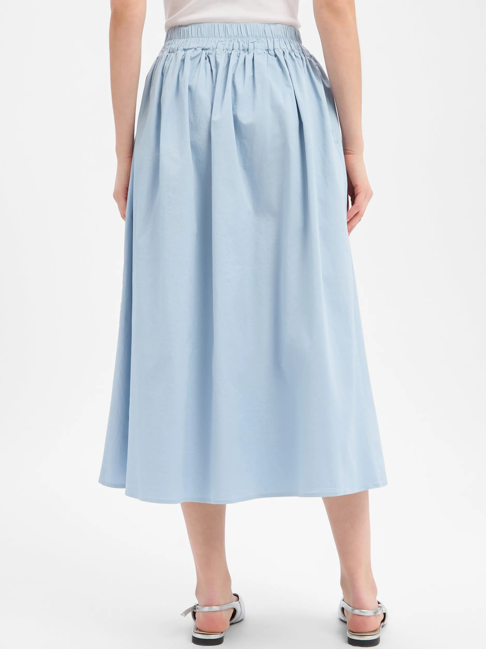 Marie Lund Damen Midirock in hellblau - Länge: midi