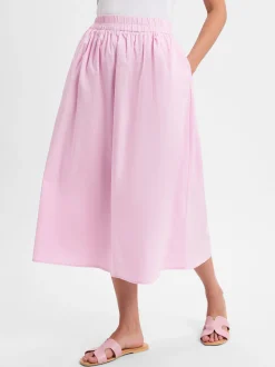 Marie Lund Damen Midirock in rosa - Länge: midi