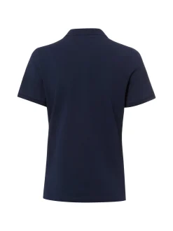 Marie Lund Damen Poloshirt in marine - Ärmel: kurzarm