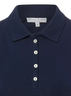 Marie Lund Damen Poloshirt in marine - Ärmel: kurzarm