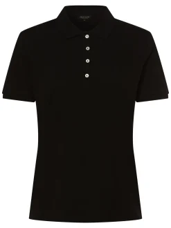 Marie Lund Damen Poloshirt in schwarz - Ärmel: kurzarm