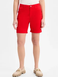 Marie Lund Damen Shorts in rot - Länge: kurz