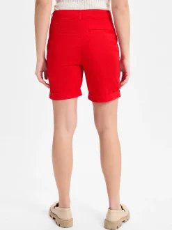 Marie Lund Damen Shorts in rot - Länge: kurz