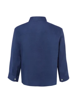 Marie Lund Damen Sommerbluse aus Leinen - Liane in marine