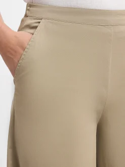Marie Lund Damen Stoffhose in beige - Länge: lang