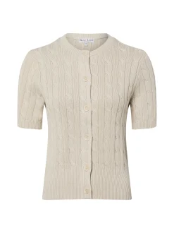 Marie Lund Damen Strickjacke in beige - Ärmel: kurzarm