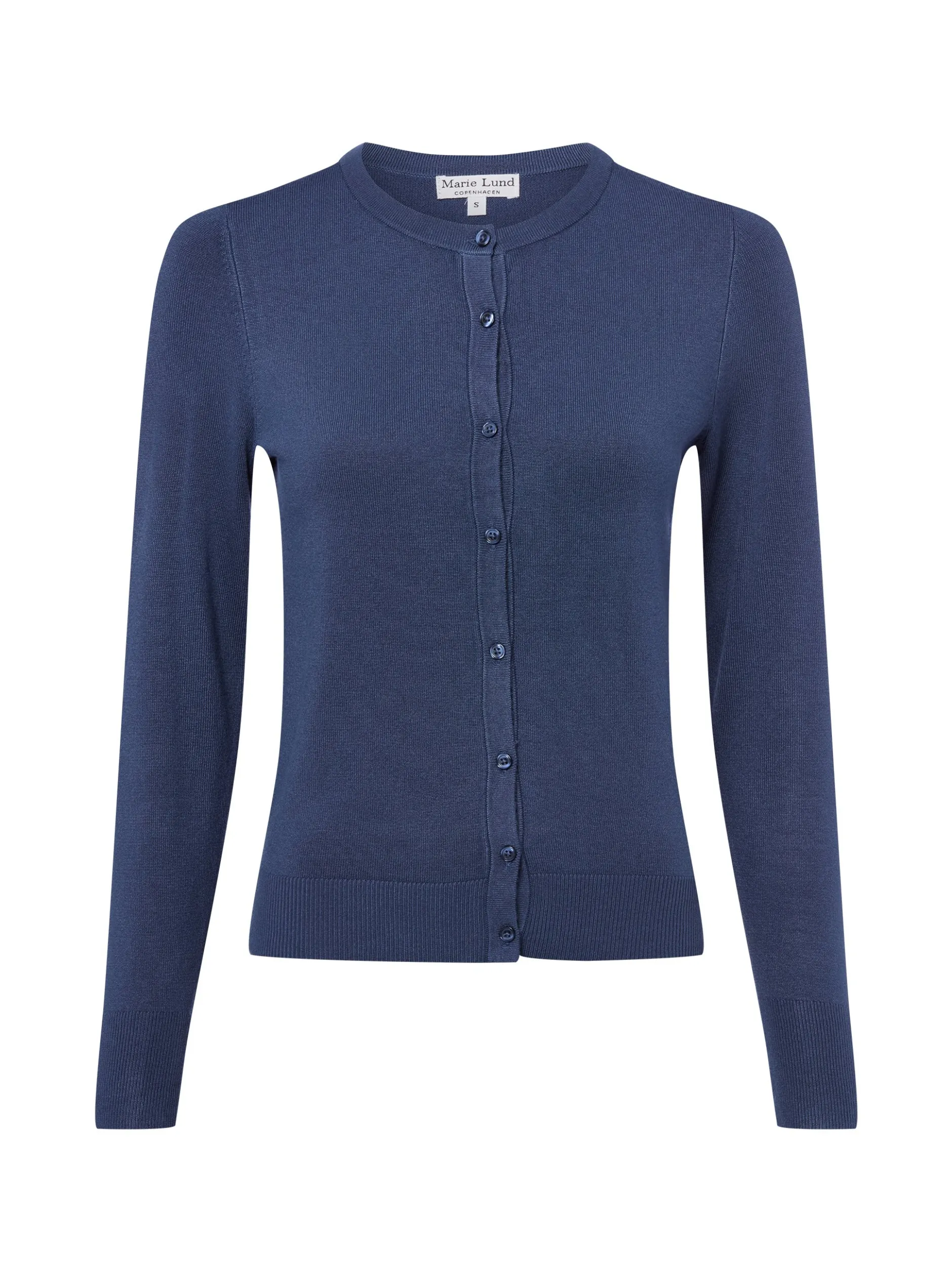 Marie Lund Damen Strickjacke in indigo - Ärmel: langarm