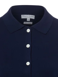 Marie Lund Damen Strickjacke in marine - Ärmel: langarm