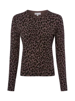 Marie Lund Damen Strickjacke in schlamm schwarz