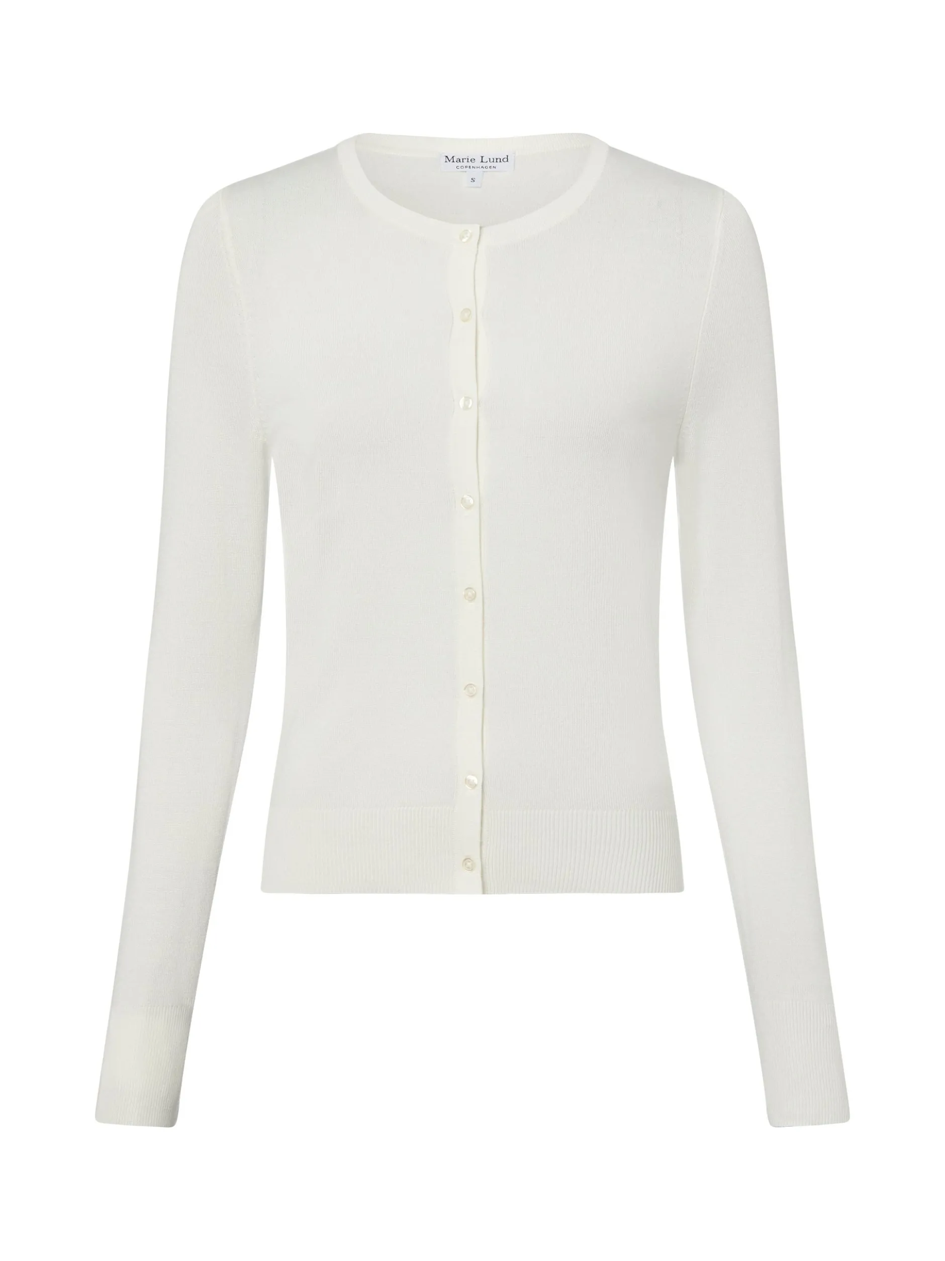 Marie Lund Damen Strickjacke in weiß - Ärmel: langarm