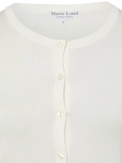 Marie Lund Damen Strickjacke in weiß - Ärmel: langarm