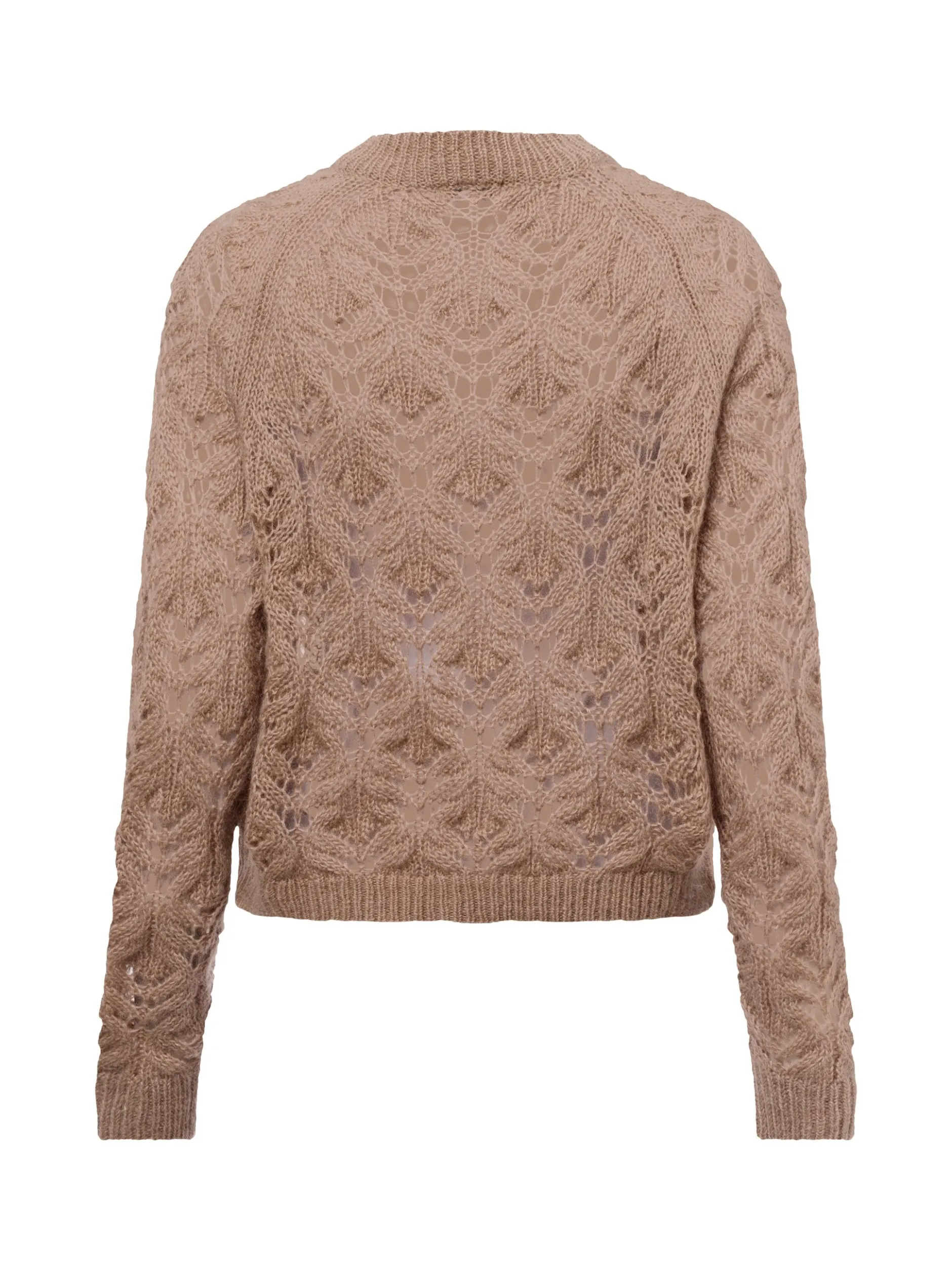 Marie Lund Damen Strickjacke mit Mohair-Anteil in kitt