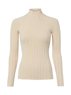 Marie Lund Damen Strick-Langarmshirt in beige