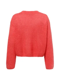 Marie Lund Damen Strickpullover in koralle