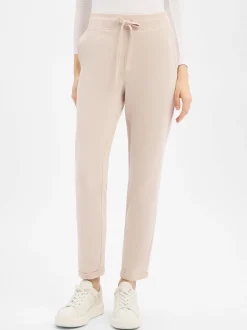Marie Lund Damen Sweathose in beige - Länge: lang